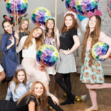Rainbow Disco Ball Balloons, 4D Metallic Party Decorations (6 Pcs)