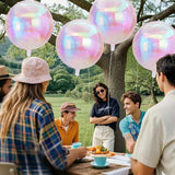 6 Pcs 22 Inch Iridescent Disco Foil Balloons 4D Metallic Party Decorations 70s 90s