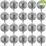 20 Pcs 4D Disco Ball Balloons, Metallic Mirror Party Decorations