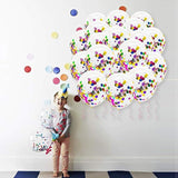 Rainbow Confetti Balloons 25 Pcs 12 Inch Clear Latex Balloons Party Decorations