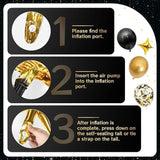 Black Gold Balloon Arch Kit 117 Pcs Metallic Confetti Balloons for Party 2026