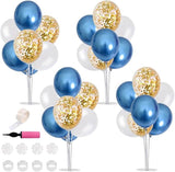 Blue White Gold Balloon Centerpiece Set 4 Pack Party Table Decorations 2025