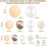 Champagne Gold Balloon Garland Kit Pearl White Nude Balloons for Birthday Wedding Party Decorations