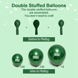 Dark Green Balloon Garland Double Stuffed Emerald Balloons for Birthday Wedding Party Decorations