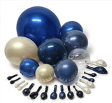 Royal Blue Gold Balloon Arch Double Stuffed Balloons for Birthday Wedding Party Decorations
