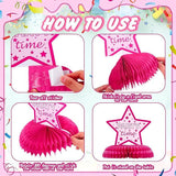 9 Pieces Pink Birthday Table Centerpieces Honeycomb Party Decorations for Adults