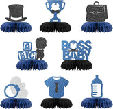 8 Pieces Boy Baby Shower Table Centerpieces Honeycomb Party Decorations