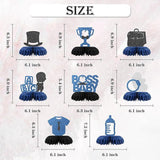 8 Pieces Boy Baby Shower Table Centerpieces Honeycomb Party Decorations