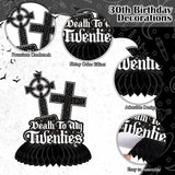 RIP to My 20s Birthday Black White Honeycomb Centerpieces Table Decorations