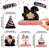 Happy 24th Birthday Rose Gold Honeycomb Table Centerpieces Party Decorations
