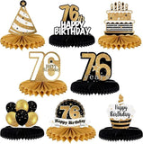 Happy 76th Birthday Honeycomb Table Centerpieces Party Decorations