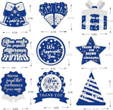 9PCS Appreciation Honeycomb Centerpieces Blue Silver Thank You Party Table Decor