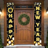 XL Happy New Year Door Banner 72x12 Inch Porch NYE Party Decorations 2026