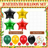 Juneteenth Balloon Stand Kit Table Centerpieces Red Black Green Party Decor