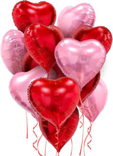 Pink Red Heart Balloons 20PCS 18 Inch Valentines Birthday Wedding Anniversary Party