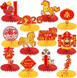 2026 Chinese New Year Honeycomb Centerpieces 12pcs Lunar Festival Party Table Decor