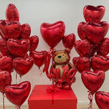 20 Pcs Red Heart Balloons 18 Inch Foil Love Balloons for Wedding Party