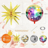 Disco Ball & Star Balloon Set, Party Decorations