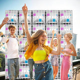 Disco Double Sided Square Foil Balloons 19 Inch Pink Wall Arch Party Decorations