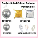 Chrome Silver Square Foil Balloon Wall Tunnel Arch Garland Kit for Party Backdrop