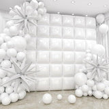 36 Pcs White Square Foil Balloons with 79 Pcs Garland Arch Kit for Party Decorations