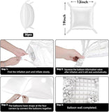 36 Pcs White Square Foil Balloons with 79 Pcs Garland Arch Kit for Party Decorations