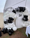 Black White Balloon Garland Arch Kit 200pcs Stars Confetti Balloons for Party Decorations