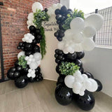Black White Balloon Garland Arch Kit 200pcs Stars Confetti Balloons for Party Decorations