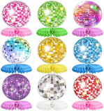 Disco Honeycomb Table Centerpieces Colorful Rock and Roll Party Decorations