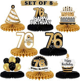 Happy 76th Birthday Honeycomb Table Centerpieces Party Decorations