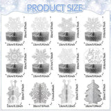12PCS Winter Christmas Snowflake Honeycomb Table Centerpieces Holiday Party Decorations