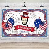 Lincolns Birthday Banner 708x433 Inches Patriotic Wall Art History Classroom