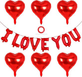 16 Inch Red I Love You Balloons with 18 Inch Heart Balloons Valentines Wedding Party Decor