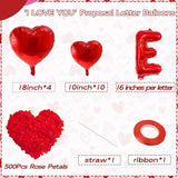 I Love You Balloons with Heart Balloons 500 Rose Petals Love Balloon Valentines Wedding Party
