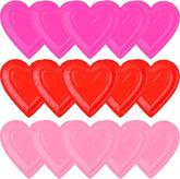 48 Pcs Heart Shaped Paper Plates Romantic Red Tableware for Valentines Day Party