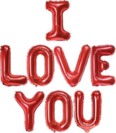 16 Inch Red I Love You Letter Foil Balloons for Wedding Anniversary Engagement Valentines Day Party