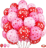 Red Pink Printed Balloons Light Pink and Red Lip Kiss Balloons for Valentines Day Party Wedding Decor