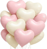 12 Pcs 18 Inch Heart Love Foil Balloons for Valentines Day Birthday Wedding Party Decor