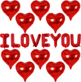 I Love You Letter Balloons 16 Inch Red Heart 18 Inch Foil Balloons for Valentines Day Wedding Party