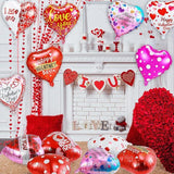 60 Pcs Happy Valentines Day Balloons 18 Inch Red Pink Heart Party Decor