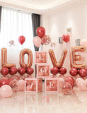 406 Pcs Valentines Day Balloons Kit I Love You Heart Rose Petals Wedding Party Decor