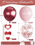 406 Pcs Valentines Day Balloons Kit I Love You Heart Rose Petals Wedding Party Decor