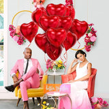 Red Heart Balloons 20 Pcs 18 Inch Foil Love Valentines Wedding Party Decor