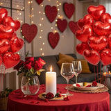 32 Pcs 18 Inch Red Heart Foil Balloons Valentines Wedding Anniversary Party Decor