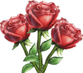 Ruby Dark Red Rose Foil Balloons Valentines Floral I Love You Party Decor
