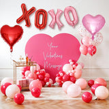 6Pcs Red XOXO Heart Balloons Valentines Day Party Decor for Anniversary Romantic