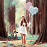 20Pcs Crystal Pastel Clear Heart Balloons 18 Inch Transparent Mylar Party Decor