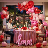 Valentines Day Balloon Garland Arch Kit Pink Red Heart Love Balloons Party Decor