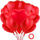 12 Pcs Red Heart Balloons 18 Inch Love Valentines Wedding Birthday Party Decor