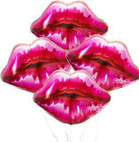 4 Pcs Lip Kiss Foil Balloons Valentines Day Girls Night Party Decor
